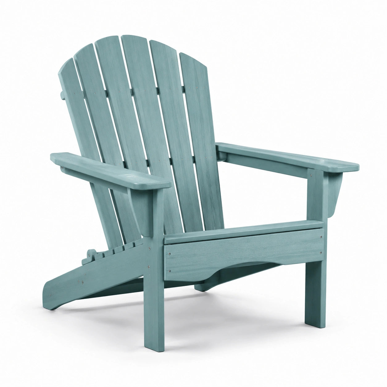 Silla Adirondack de Madera Azul Pátina para Exterior 88cm x 75cm x 90cm