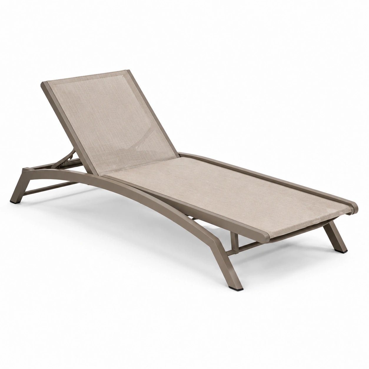 Tumbona de aluminio y textilene 200 cm beige