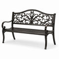 Banco de jardín de metal 125cm negro