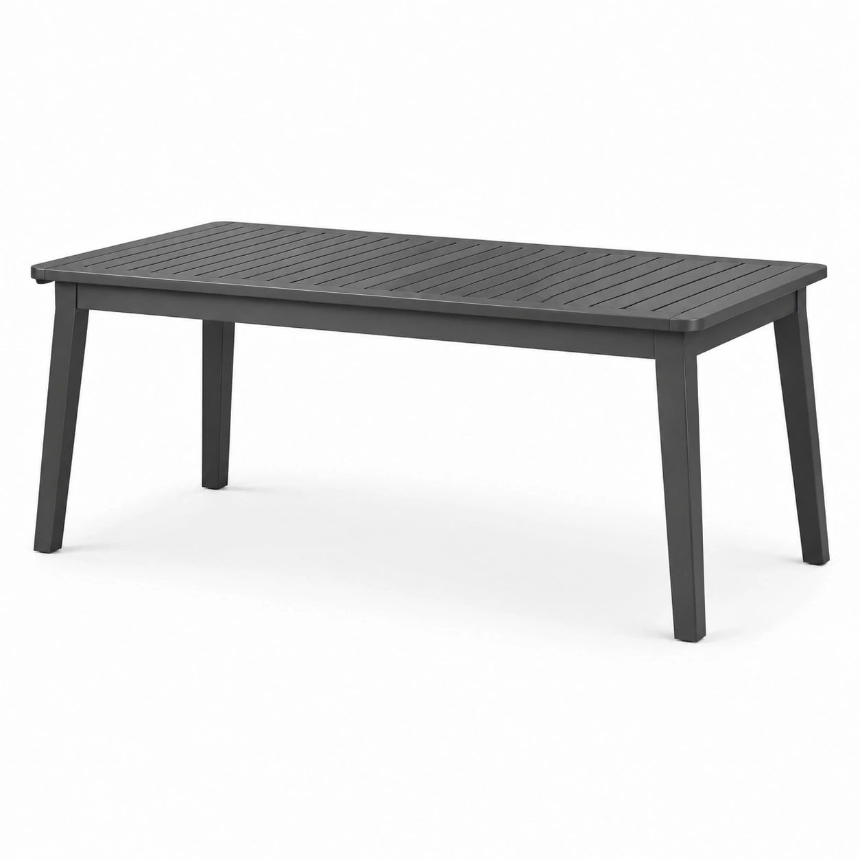 Mesa de jardín de aluminio gris 150x90x75 cm